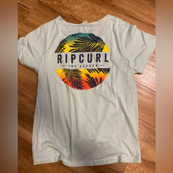 Women’s Light Blue Soft Rip Curl Tee Shirt - Picture 2 of 5